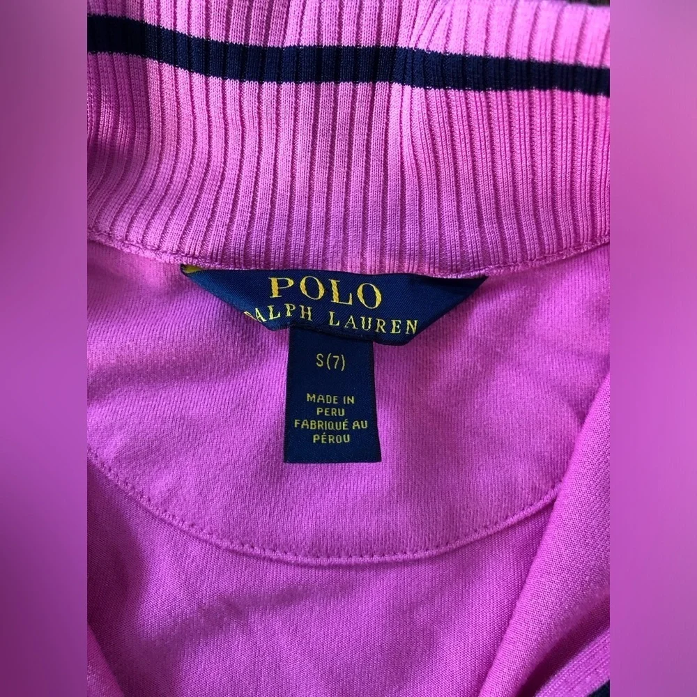 Polo Ralph Lauren Girls S (7Y) Hot Pink 1/4 Zip Active Track Jacket - EUC! - Picture 6 of 10